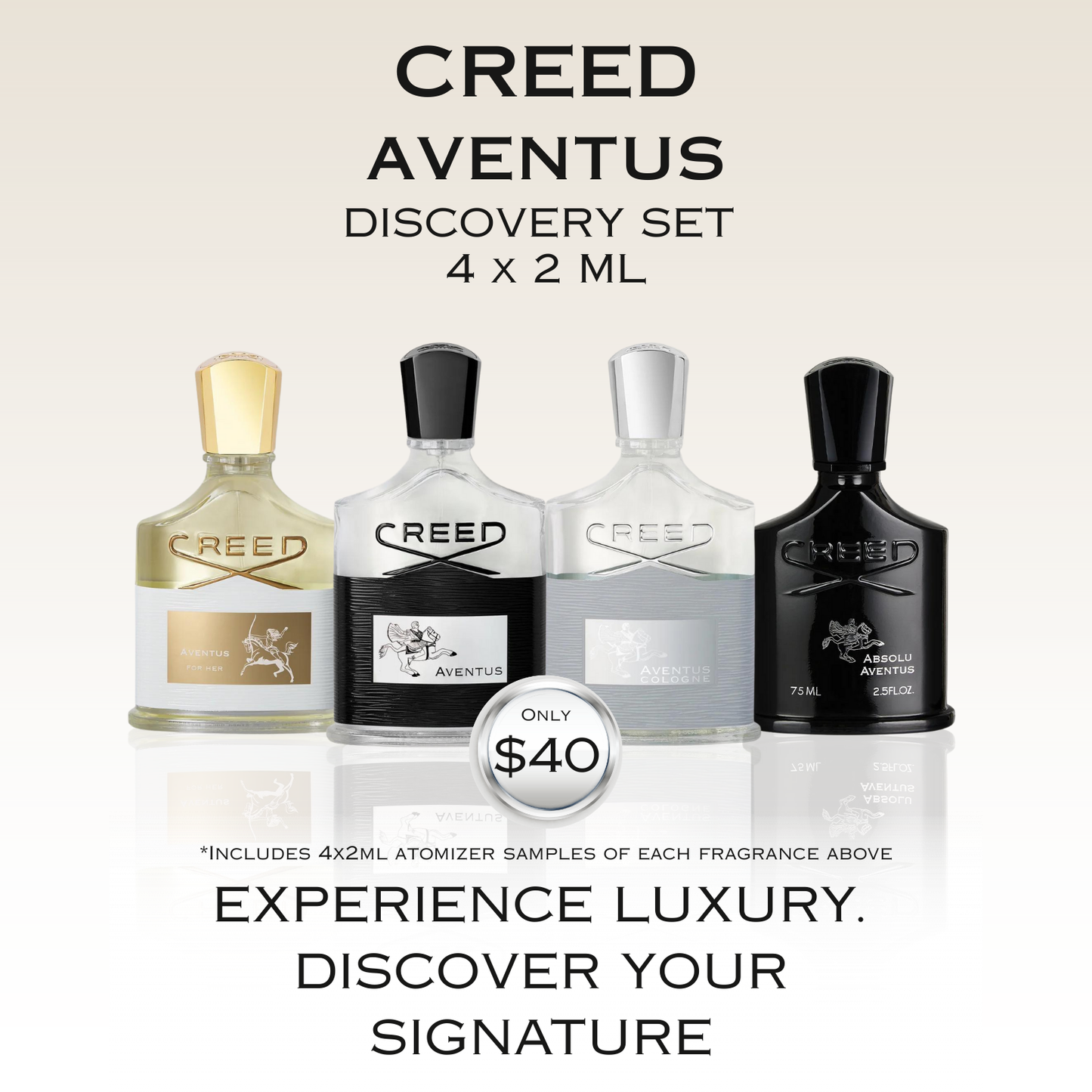 Creed Aventus Discovery Set – 4 x 2 mL (See Description)