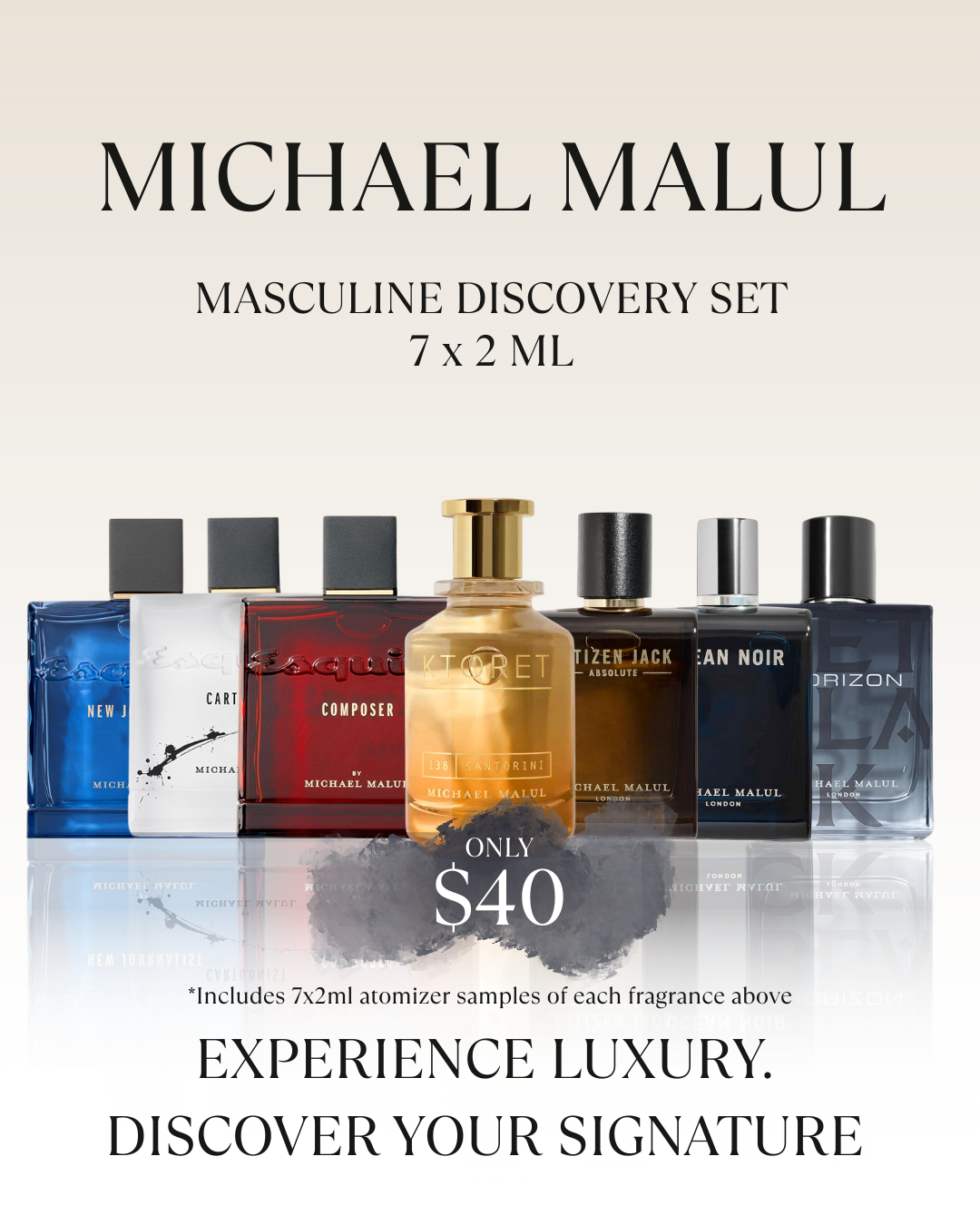 Michael Malul Masculine Discovery Set – 7 x 2 mL