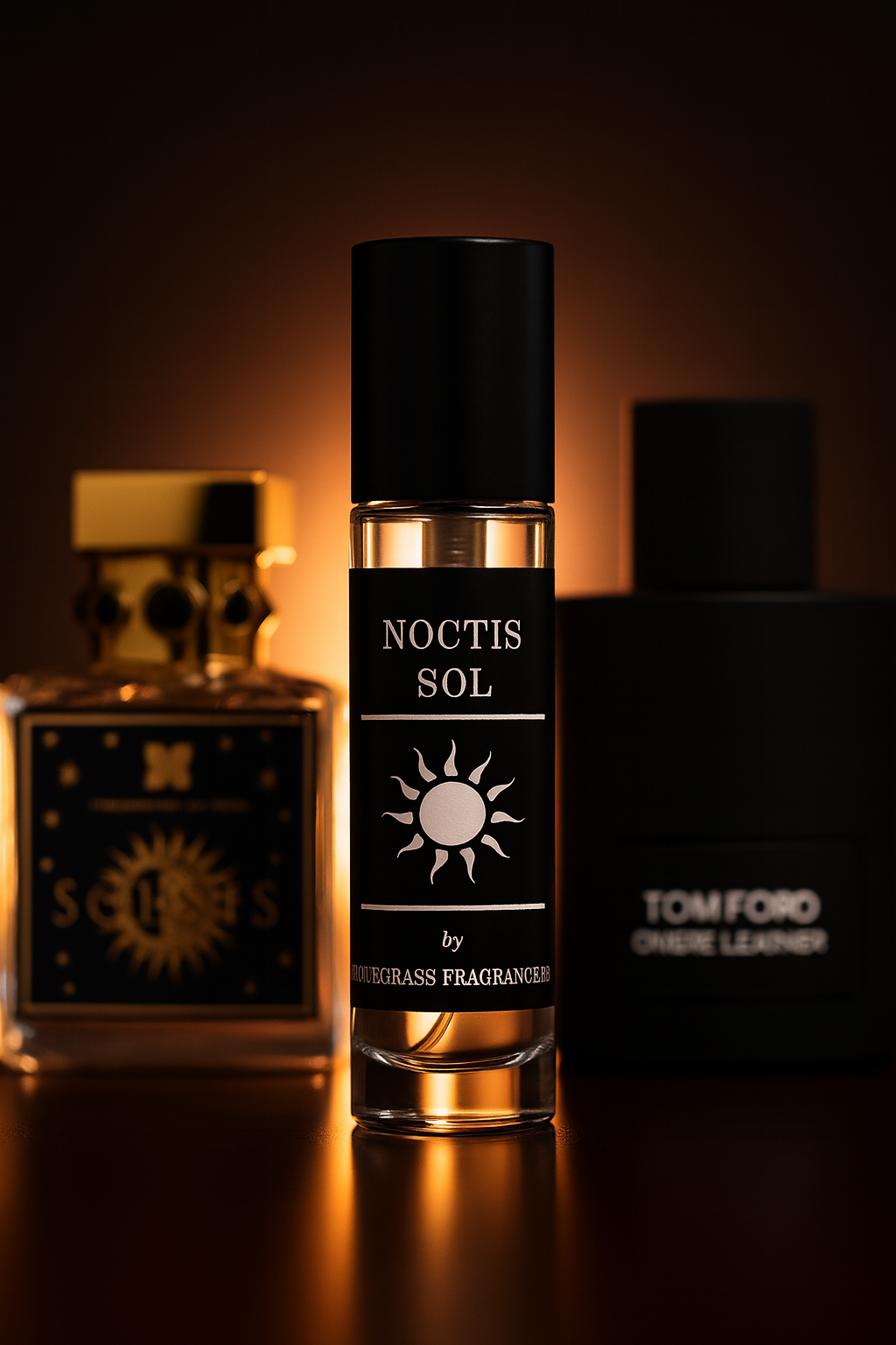 Noctis Sol (Solstis x Ombre Leather) by Blend Fragrance Samples | Authentic Decants