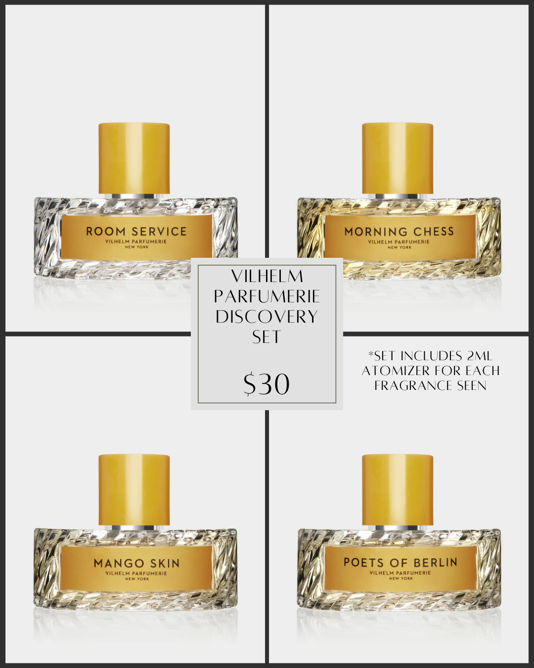 Vilhelm Parfumerie Discovery Set – 4 x 2 mL