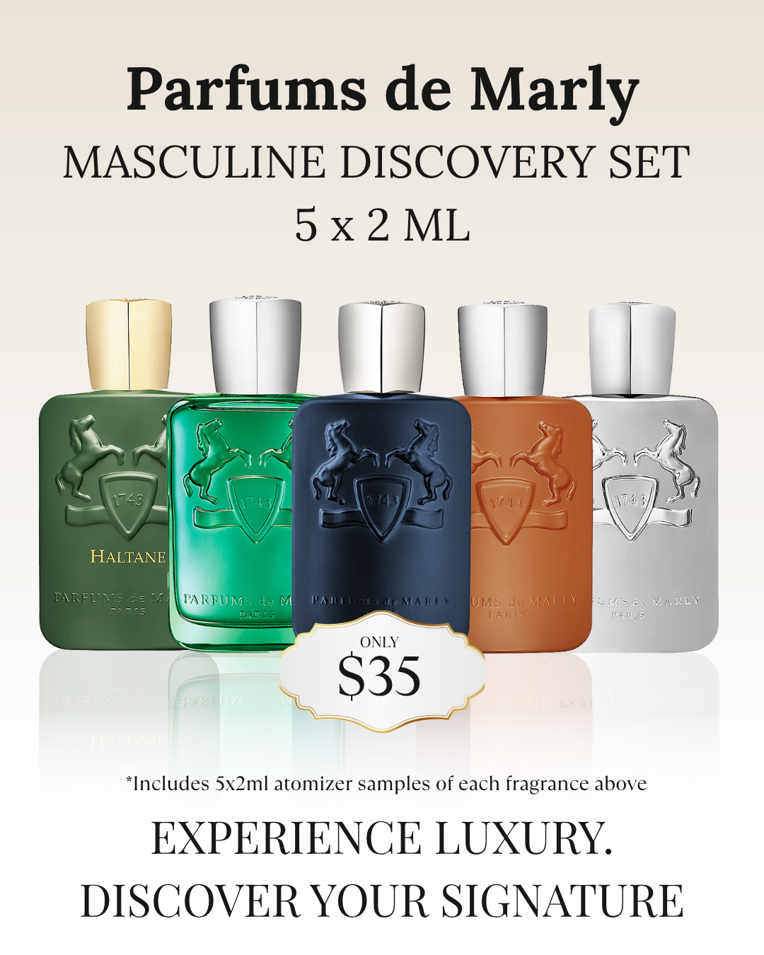 Parfums de Marly Masculine Discovery Set – 5 x 2 mL