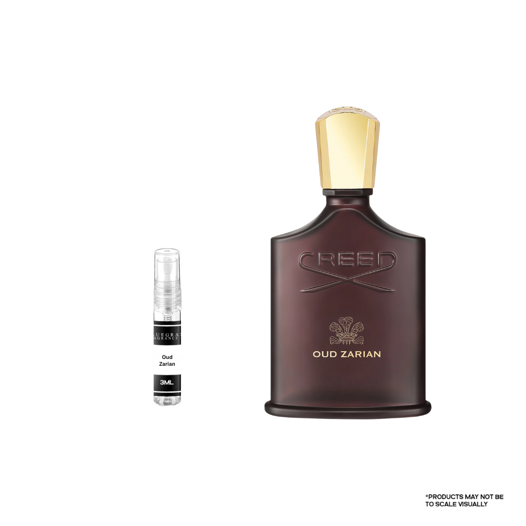 Fragrance decants in 2ml, 5ml, and 10ml glass atomizers from Bluegrass Fragrance Co.