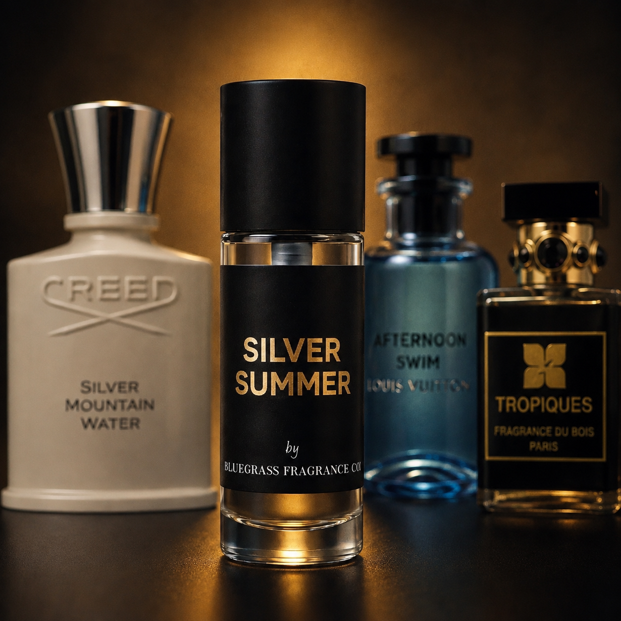 Silver Summer (Silver Mtn. Water, Afternoon Swim, Tropiques) Blend Fragrance Samples | Authentic Decants (3ml, 5ml, 10ml & 30ml)
